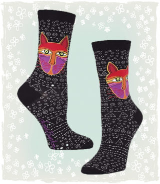 Women's Native Cat Crew Socks